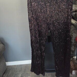 Beaded and sequin pants